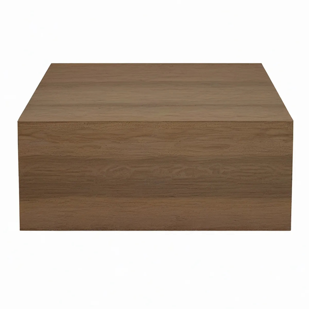Mesa de centro retangular em MDF revestido a melamina Castanho Nogueira, 100 x 60 x 35 cm