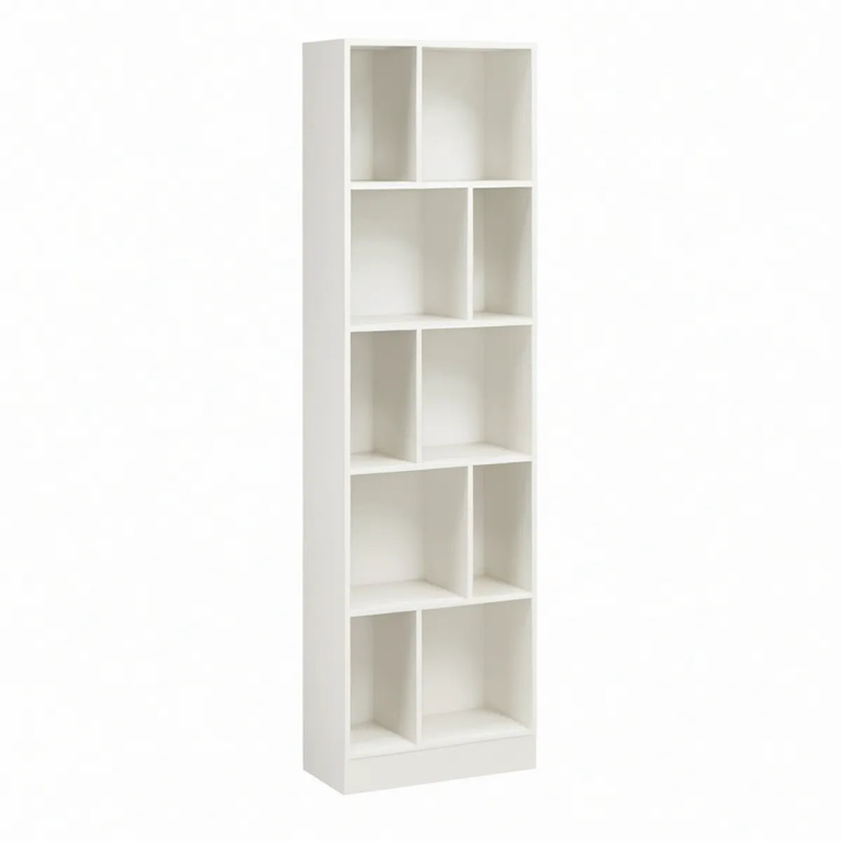 Estante Vertical com 10 Nichos em Aglomerado Branco, 50 x 24 x 190 cm