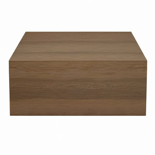 Mesa de centro retangular em MDF revestido a melamina Castanho Nogueira, 100 x 60 x 35 cm